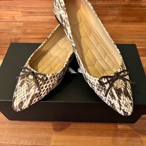 Coach animal print ballet flats